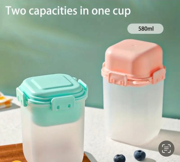 Vaso portátil para alimentos con caja de hielo