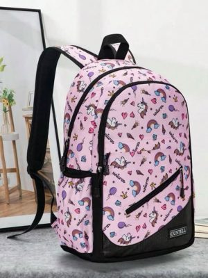 Mochila funcional con unicornio poliester