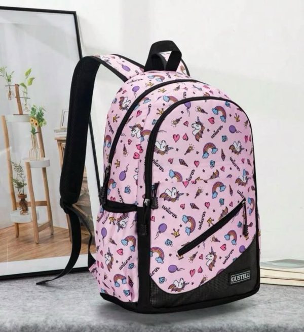Mochila funcional con unicornio poliester